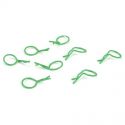 Body Clips, Bent, Green (8)