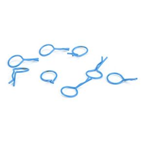 Body Clips, Bent, Blue (8)