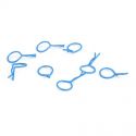 Body Clips, Bent, Blue (8)