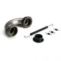 Exhaust Header, Round, Hard Anodized, 1/8