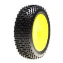 Mounted Front Mini King Pin Tire on Yellow Wheel (2)