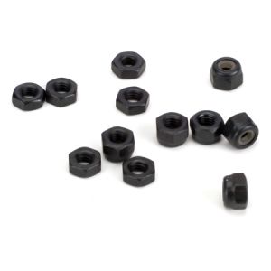 Lock & Hex Nut, 3mm (6 each)