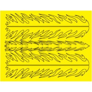 Flame Stripes Design Paint Mask, 8.5" x 11"