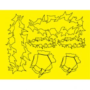 Ripped Metal Design Paint Mask