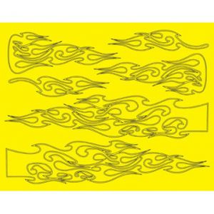 Tribal Flames Design Paint Mask 8.5" x 11"