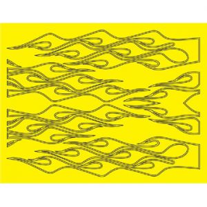 Long Licks Flame Design Paint Mask, 8.5" x 11"