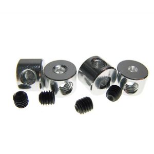 Aluminum Linkage Rod Stoppers, Silver (4)