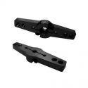 Aluminum Pro Adjustable Double Arm Hitec Servo Horn, Black (1)