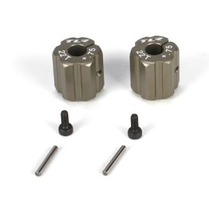 22T Aluminum Rear Hex Set, +.75mm Width