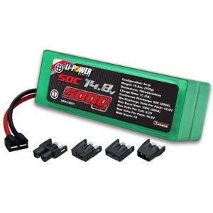 14.8V 5000mAh 4S 50C Hard Case LiPo Battery Pack