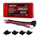 7.4V 3800mAh 2S 60C LiPo Battery Pack w/Universal Connector